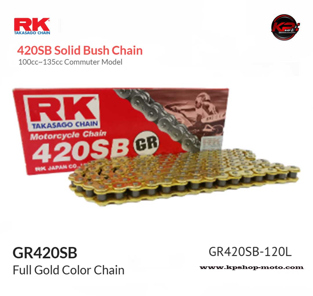 โซ่ RK สีทอง GR420SB-120L (Full Gold Color Chain)