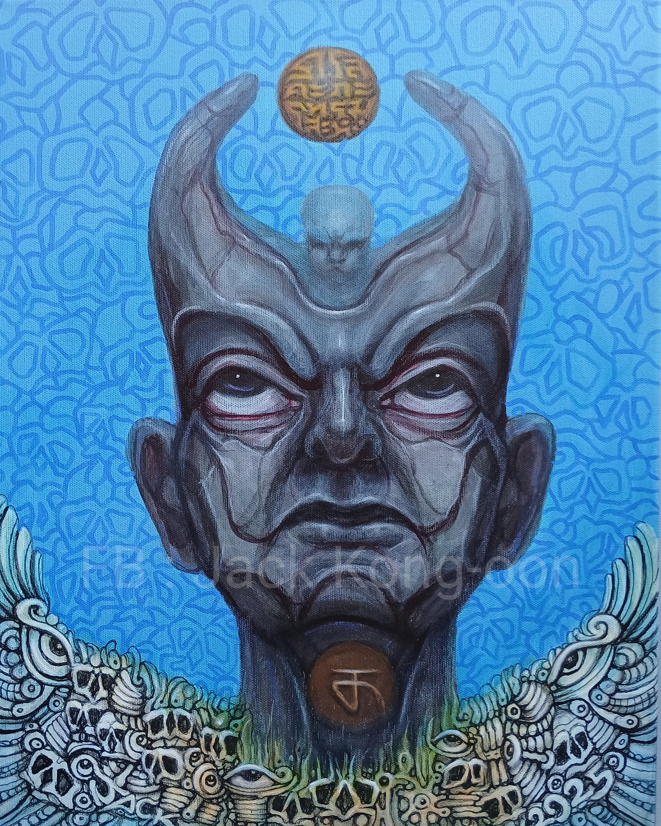 Surreal Portrait 26 ภาพวาดสีอะครีลิค บนเฟรมผ้าใบ ขนาด 40 cm. x 50 cm.