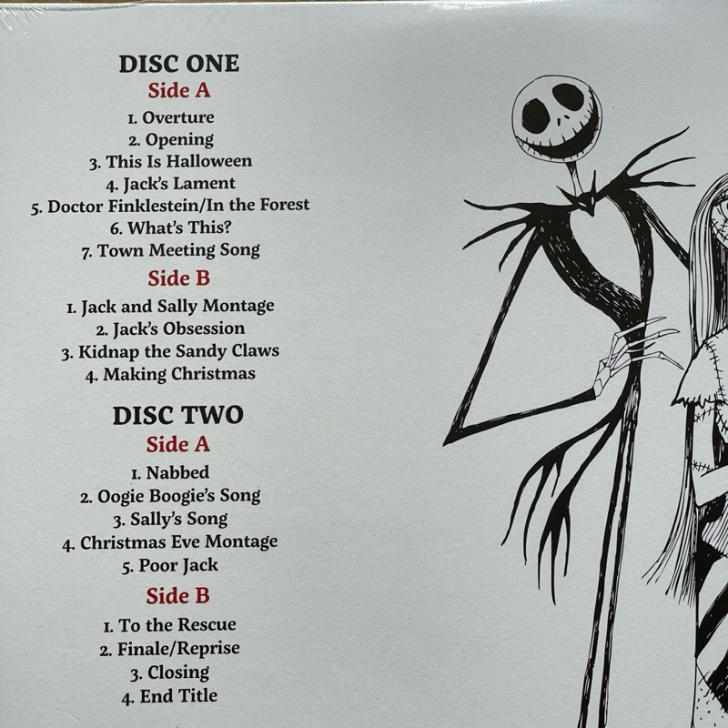 แผ่นเสียง Disney The Nightmare Before Christmas (Original Motion Picture Soundtrack) (Zoetrope Picture Disc 2 LP) ,USมือหนึ่ง ซีล