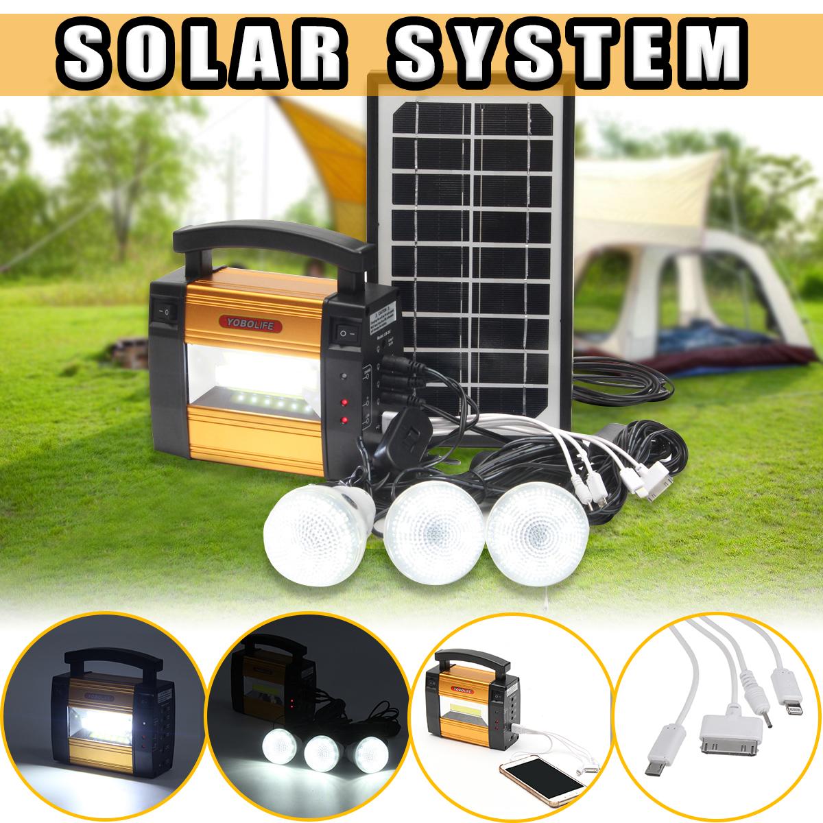 SOLAR LIGHTING SYSTEM ชุดไฟโซล่าเซลล์แคมป์ปิ้งเอนกประสงค์ อุปกรณ์ครบชุด ฟรี !! หลอดไฟ led 3 หลอด ไฟฉายในตัวสว่างมาก แผงโซล่าเซลล์ สายชาจ USB อะแดปเตอร์ สายชาจไฟบ้าน สามารถนำไฟไปใฃ้ชาร์จอุปกรณ์มือถือ แทบเล็ต ใช้ร่วมกับหลอดไฟให้ความสว่างได้พร้อมกัน 3ดวง