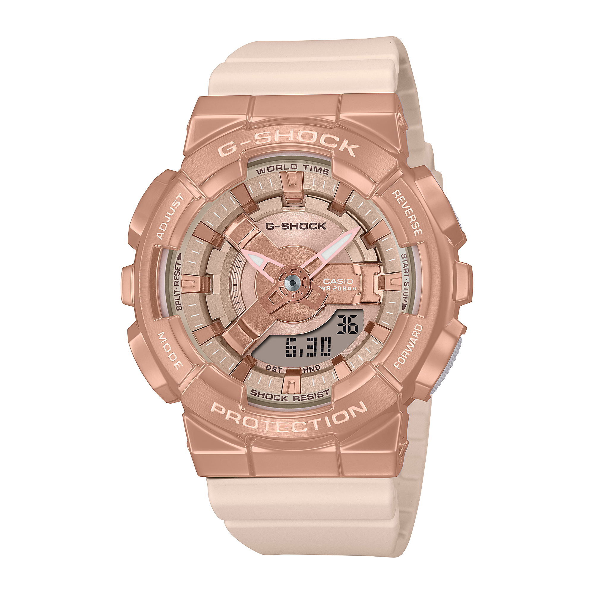 GM-S110PG-4A | อะนาล็อก-ดิจิตอล | ผู้หญิง | G-SHOCK | นาฬิกา | CASIO