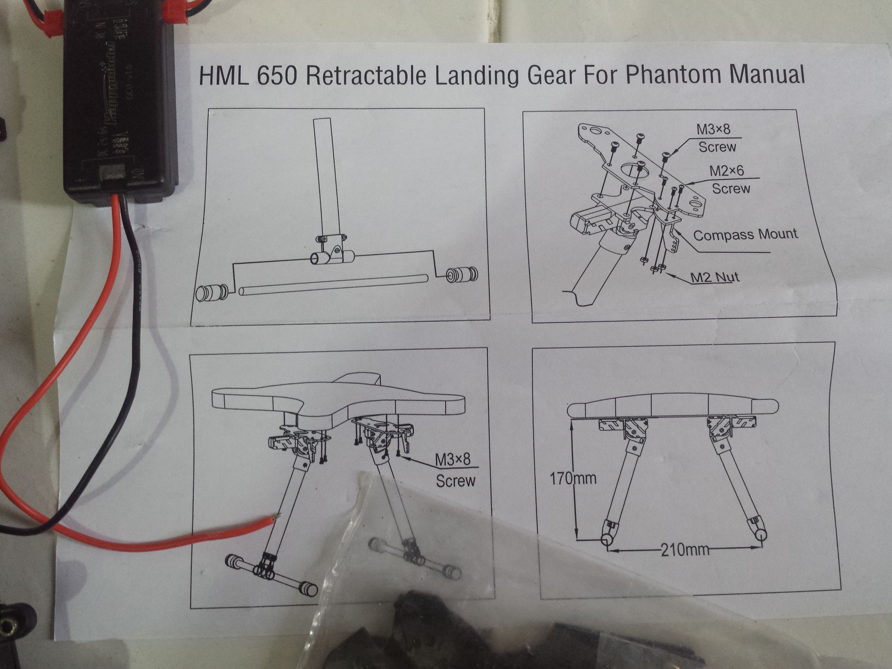 ขาพับไฟฟ้าสำหรับ Multi Size 450-550 (Retractable Landing Skid)