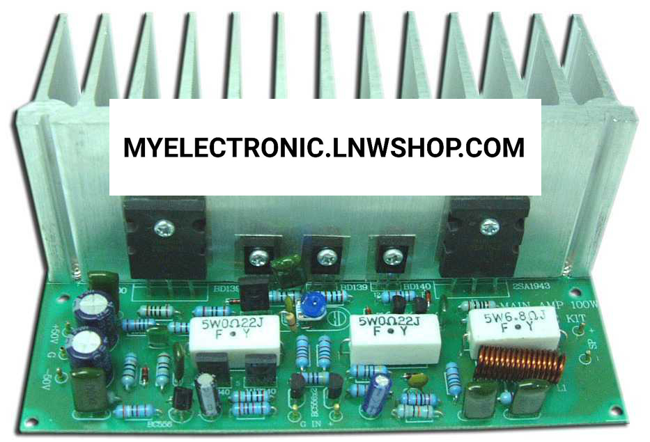 ชุดลงปริ้นFA666วงจรเพาเวอร์แอมป์OCL100WโมโนR1%