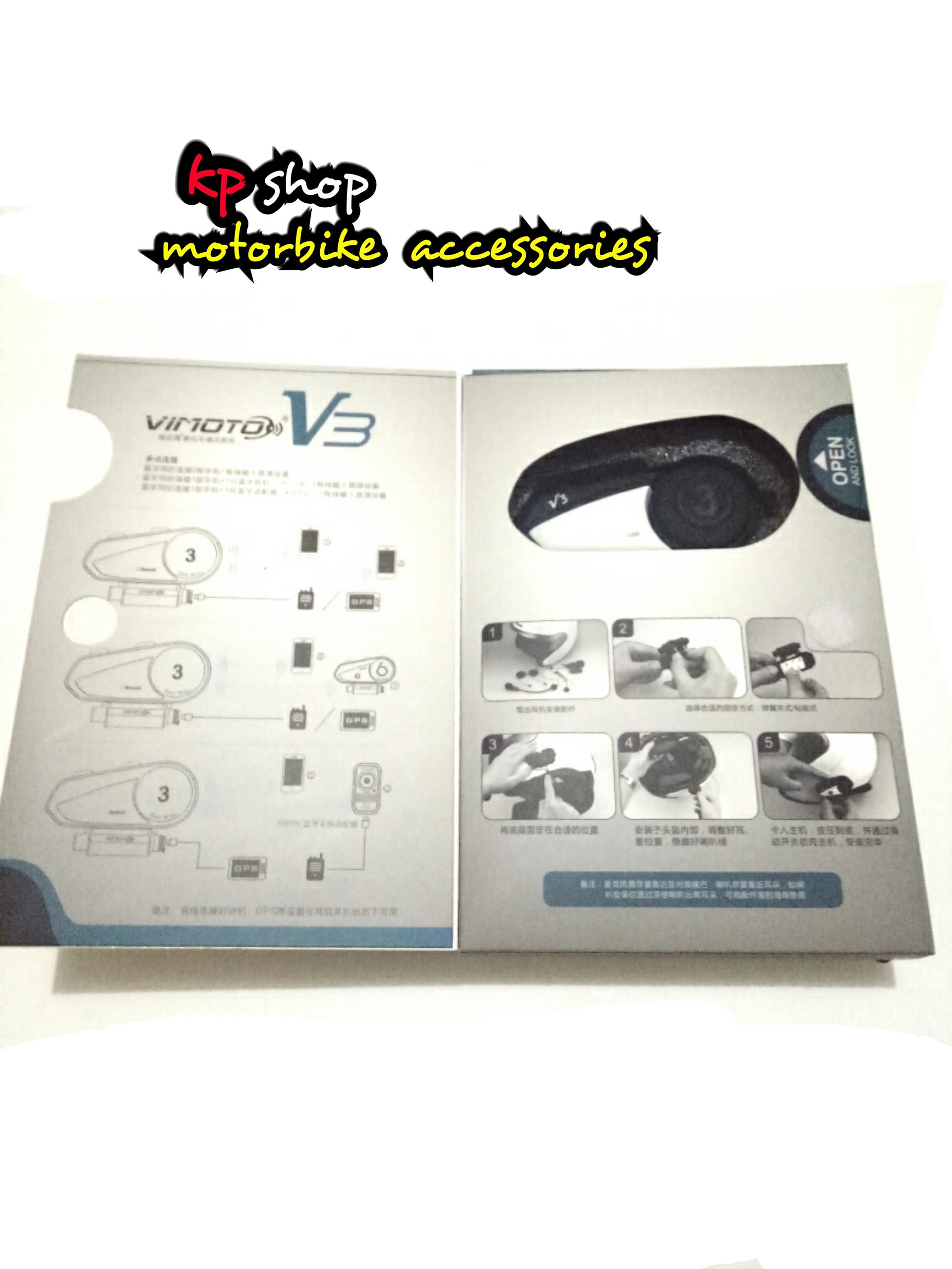 บลูทูธติดหมวก vimoto v3