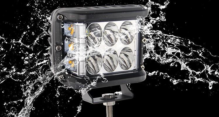 ไฟสปอร์ตไลท์ ไฟหน้ารถ ไฟฉุกเฉินติดรถยนต์ 36 Watt 12V-24V เเสงขาว ไฟด้านข้างมีให้เลือก แดง น้ำเงิน ส้ม ใช้สำหรับไฟรถยนต์ ไฟรถมอเตอร์ไซต์ บิ๊กไบค์ ATV สว่างมาก งานพรีเมี่ยม รุ่น TRI ROW SPOT BEAN LIGHT BAR 36W จำนวน 1 ชิ้น