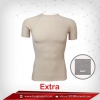 เสื้อรัดกล้ามเนื้อ Body Fit แขนสั้น คอกลม สีเนื้อ wheat รุ่น extra(สุดยอดผ้ายืดผิวผ้าลื่น) มี Size M L