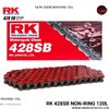 โซ่ RK 428SB NON-RING 120L สีแดง FR428SB-120L