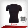 เสื้อรัดกล้ามเนื้อ Body Fit แขนสั้นคอกลมสีดำ รุ่น Extra (สุดยอดผ้ายืดผิวผ้าลื่น) มี Size S M L XL