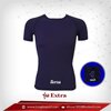 เสื้อรัดกล้ามเนื้อ Body Fit แขนสั้นคอกลมสีกรม รุ่น Extra (สุดยอดผ้ายืดผิวผ้าลื่น) มี Size M L XL