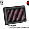 กรองอากาศ K&N TB 9016 FOR Triumph Street Scrambler 900