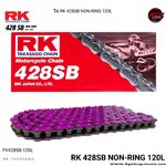 โซ่ RK 428SB NON-RING 120L สีม่วง FV428SB-120L