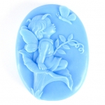 แม่พิมพ์สบู่ รูปนางฟ้า+ดอกไม้ ขนาด 80 กรัม