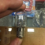 หลอดไฟ120V25WเกลียวE17ขนาดเส้นผ่านศูนย์กลางอ้วน22มมยาว55มม22X55mmหลอดไส้