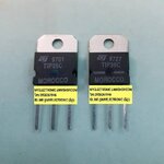 ขาย ทรานซิสเตอร์ TIP35C+TIP36C ตัวถัง TO-247 TRANSISTER ยี่ห้อST-THOMSON ยี่ห้อ ทอมสัน ราคา คู่ล่ะ . . . หน่วย บาท