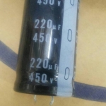220UF450VDC 105C ขนาดกว้าง25xสูง50มม