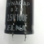 C100F2.5VDC อิเล็กโตรไลท์electrolitetic