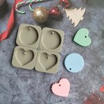 พิมพ์เจาะรู วงกลมขอบหยัก+หัวใจขอบหยัก 4 ช่อง