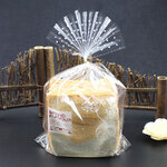 ถุงใส ใส่ขนมปังปอนด์(ลายใบบัว) ขนาด 23x30+6cm แพ็ค 100ชิ้น