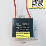 ขาย 3UF450V คาปาซิเตอร์พัดลม C3UF450VAC มีสายไฟ คาปาซิเตอร์ เหลี่ยมดำ ราคา ตัวละ . . . . หน่วย บาท
