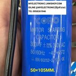 ขาย 300UF330V AC , 300MFD330V AC มีสายไฟ รุ่นMKA300 ยี่ห้อ CORO CONDENSUTORI แคปสตาร์ท CAP-START คาปาซิเตอร์ คอนเดนเซอร์ CAPACITOR CONDENSER AC MOTOR-STARTING ขนาด เส้นผ่านศูนย์กลาง อ้วน 50มม.สูง105มม. 50×105MM. ราคา ตัวละ หน่วย 365 บาท #มีสาย ไฟ #ยี่ห้อC