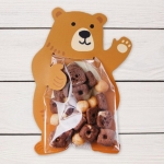 ถุงพลาสติกใส่ขนมคุกกี้ รูปหมี แพ็ค 100 ชิ้น