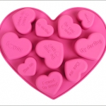 แม่พิมพ์ซิลิโคน รูป หัวใจ 10 ช่อง -000813