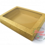 กล่องของขวัญเมทัลลั๊ค ปั๊มฟอยล์สีทอง แพ็ค10ชิ้น ขนาด 19.1x26.7x5.1cm รหัสสินค้า: 006499