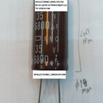 ขาย 6800UF35V105C , 6800UF35V รุ่น KMQ คาปาซิเตอร์ อิเล็กโตรไลท์ 105องศา ขนาดเส้นผ่านศูนย์กลาง18มม.สูง40มม 18×40MM. ราคา ตัวละ หน่วย . . . . บาท