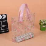 ถุงกระเป๋าใสลายดอกกุหลาบตั้งได้ 30*25+6 cm. 50 ชิ้น รหัสสินค้า : 004643