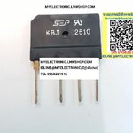 ชาย KBJ2510 ไดโอดบริดจ์ 25A1000V ตัวถังพลาสติกสีดำ4ขา ราค าตัวล่ะ . . . . หน่วย บาท diode bridge rectifierไดโอดบริดจ์เร็กติไฟร์ใช้ในเตาแม่เหล็กไฟฟ้าอยู่ในเตาแม่เหล็กไฟฟ้า