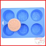 แม่พิมพ์วงกลมลายวินเทจคละลาย6ช่อง ขนาด80กรัม รหัสสินค้า: 007718