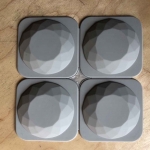 แม่พิมพ์ซิลิโคน พิมพ์สบู่ แม่พิมพ์เพชรวงกลมเจาะรู 4 ช่อง ขนาด30กรัม : 004445