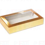 กล่องกระดาษสีบรอนซ์ทอง ขนาด 14x22+4.5 CM แพ็ค 25 ใบ