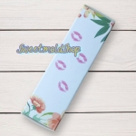 กล่องกระดาษปิดบนล่างสีขาวลายดอกไม้สีส้มปาก 2.5x2.5x8.5 cm. 50 ชิ้น รหัสสินค้า: 005007