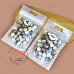 ถุงซิปล็อคพลาสติกเนื้อขุ่นมีหูหิ้วขนาด 14x18+6.5 cm. 50ชิ้น รหัสสินค้า : 005897