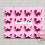 แม่พิมพ์ซิลิโคนแม่พิมพ์วุ้น พิมพ์สบู่ แม่พิมพ์รูปดาว16ช่อง ขนาด15-20กรัม