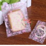 ถุงซองขุ่นซีลกลางลายดอกไม่สีชมพู 100 ชิ้น (คลิกเพื่อเลือกขนาด)