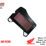 กรองอากาศ HURRICANE FOR HONDA WAVE 110i SUPER CUP C125 (cotton) HM8159