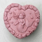 แม่พิมพ์สบู่ซิลิโคน รูป หัวใจ นางเงือก 75 g 1 ช่อง -000543