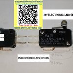 ขาย V-155-1A5 ไมโครสวิทช์ V155-1A5 ยี่ห้อ OMRON ของแท้ แกนมีล้อ ราคา ตัวละ . . บาท