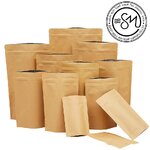 ถุงซองซิปกระดาษคราฟท์ตั้งได้ แพ็ค100ชิ้น