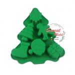 เเม่พิมพ์สบู่ รูปต้นคริสมาตส์ 6 ช่อง