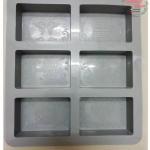 แม่พิมพ์รูปสี่เหลี่ยมผืนผ้า ขนาด100กรัม 6ช่อง :006297