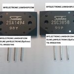 ขาย 2SA1494 + 2SC3858 ยี่ห้อ SANKEN ตัวถัง MT-100 A1494 C3858 ขายเป็นคู่ ราคาคู่ละ บาท