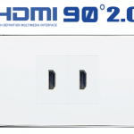Wall Plate HDMI 90 (ขอบเงา)(2ช่อง)