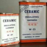 น้ำยาวาณิชW-23ceramicรุ่นพิเศษน้ำยาW23สีเข้มน้ำยาVARNISHสำหรับพันหม้อแปลงพันลวดทองแดงน้ำยาวานิชW23ราคากระป๋องล่ะรูปขวามือกระป๋องสูงราคาแกลลอนละ