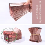 ซองฟอยล์ซีลกลางเนื้อด้านขยายข้างสี Rose Gold 5x9.5+2 cm. 100 ชิ้น รหัสสินค้า: 005061