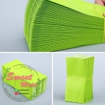 ซองฟอยล์สีเขียว เนื้อด้านขยายข้าง (หนาพิเศษ) ขนาด 5.5x11+2 cm แพ็ค 100 ชิ้น