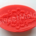 แม่พิมพ์วงรี มีลาย 1 ช่อง 75 กรัม