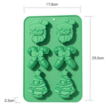 แม่พิมพ์คริสต์มาส 6 ช่อง คละลาย ขนาด 90 - 95 กรัม